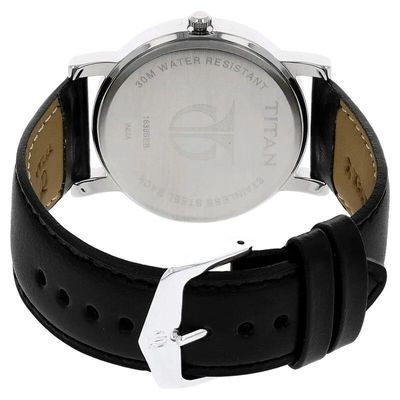 Titan Quartz Analog Silver Dial Leather Strap Watch for Men – NN1639SL03_img_2