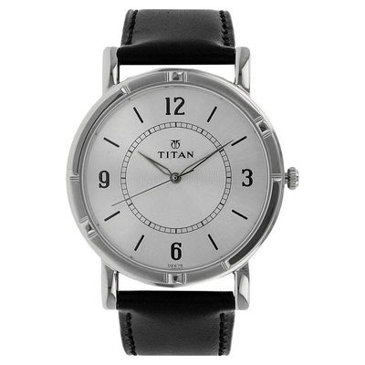 Titan Quartz Analog Silver Dial Leather Strap Watch for Men – NN1639SL03_img_3