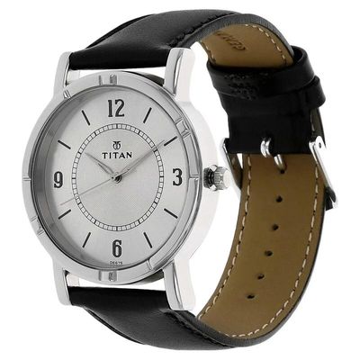 Titan Quartz Analog Silver Dial Leather Strap Watch for Men – NN1639SL03_img_4