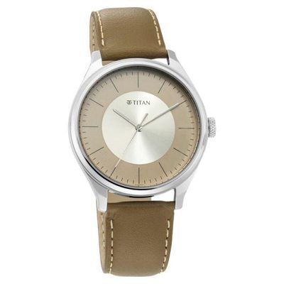Titan Workwear NP1802SL09 Men’s Urban Edge Lustrous Gold Dial Leather Watch_img_0