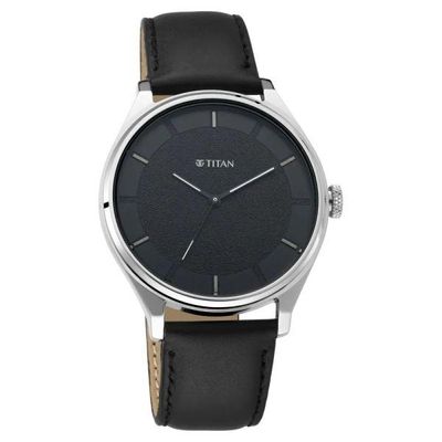 Titan Workwear Watch With Black Dial & Leather Strap – NS1802SL11_img_0