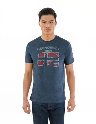 Short-sleeved T-shirt Navy Navy_img_0