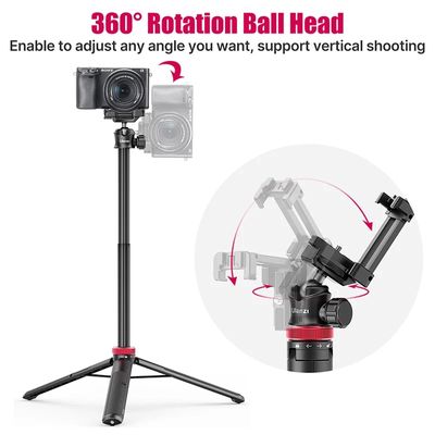 Ulanzi MT-44 1.46M Extend Selfie Stick Tripods Tripod With phone Clamp For Cameras Cellphone Samsung iPhone Huawei Xiaomi Stand_img_4