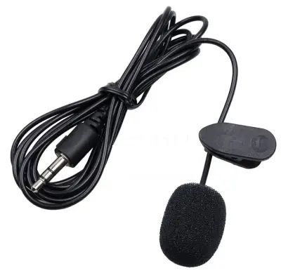 Portable Super Mini 3.5mm Tie Lapel Lavalier Clip On Mic Microphone for PC, Laptop, mobile phone, loudspeakers, speakers (1.5M)