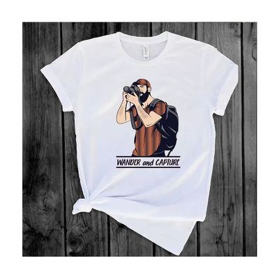 Men's Fashionable Half Sleeve T-Shirt - Camera Photography_img_0