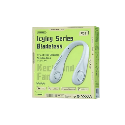 Remax F23 Icying Series Bladeless Neckband Fan – White_img_1