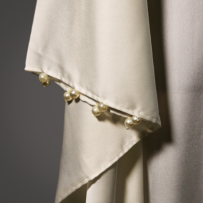 Simple White Embroidered Kaftan_img_2
