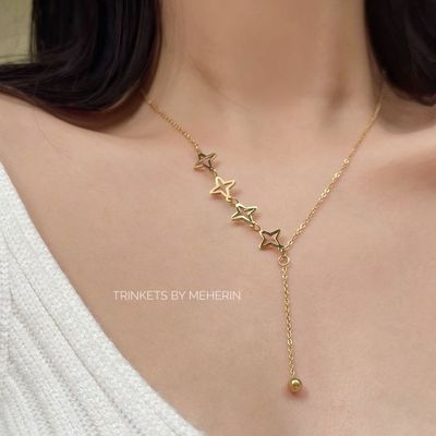 Gold star necklace_img_1