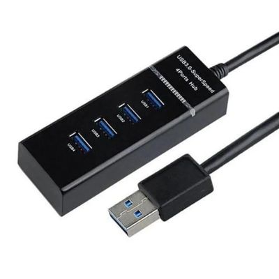 High Speed USB 3.1 4 Port USB 3.0 Hub for PC Laptop Tablet – Black_img_0