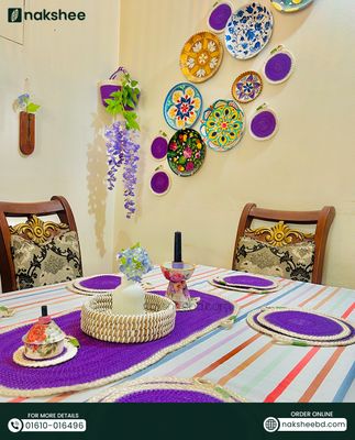 ২৬ পিসের জুট টেবিল ম্যাট সেট_img_2