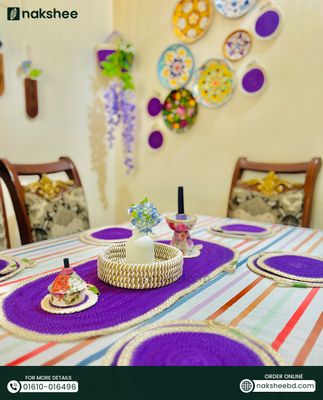 ২৬ পিসের জুট টেবিল ম্যাট সেট_img_3
