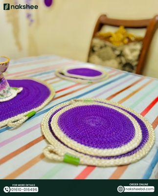 ২৬ পিসের জুট টেবিল ম্যাট সেট_img_5