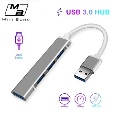 Doomhot Usb Hubs 4 Port Usb 3.0 Hub Super Speed 5Gbps Usb Ports Converter Cable Adapter Micro Usb Power Pc Computer Accessories With Otg Function For Desktop Laptop Pc_img_0