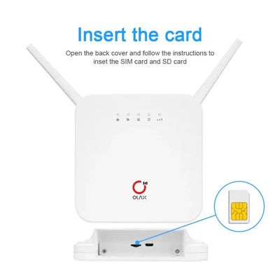 OLAX AX9 Pro 300Mbps 4G SIM Supported WiFi Router with 4000mAh in Built Battery – White Color_img_0