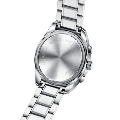 TISSELLY 6010 Elegant Men's Watch – Stainless Steel Strap in Silver Gold with Blue Dial_img_2