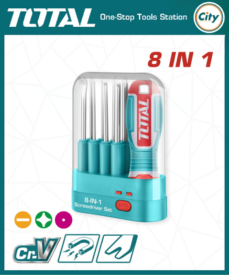 Total Tools ৯ পিস ইন্টারচেঞ্জেবল স্ক্রু ড্রাইভার সেট THT250906_img_0