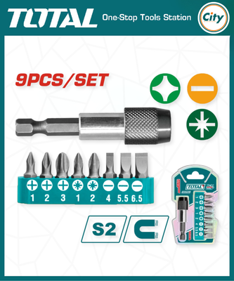 Total Tools ৯ পিস স্ক্রু ড্রাইভার বিট সেট TACSD3091_img_0