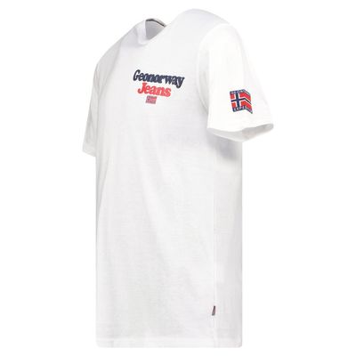 Men's T-shirt Short Sleeve, Round Neck White_img_2