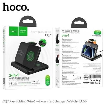 Hoco 3in1 Wireless Charging Foldable Desktop Stand_img_1