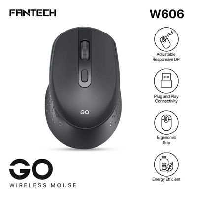 Fantech Go W606 Wireless Mouse – Black Color_img_2