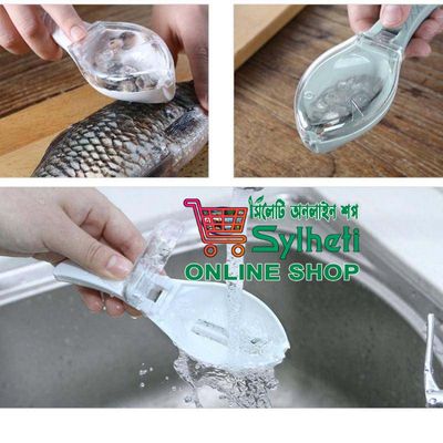 Fish Scaler, Fast Fish Scale Remover Fish Skin Brush Fish Descaler Tool Fish Scraper Fish Scaler with Cover for Home Kitchen_img_1