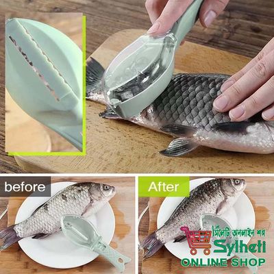 Fish Scaler, Fast Fish Scale Remover Fish Skin Brush Fish Descaler Tool Fish Scraper Fish Scaler with Cover for Home Kitchen_img_3