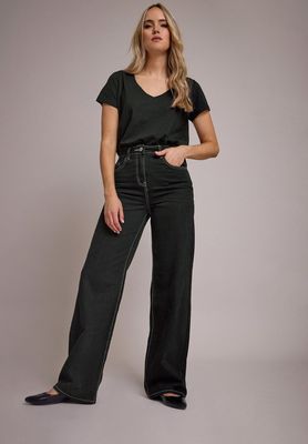 Black denim with contrast sweing_img_2