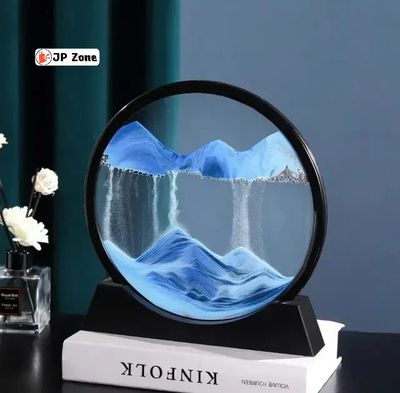 Creative 3D Moving Sand Art Hourglass Flowing Quicksand, Deep Sea, Sandscape Mountain Painting Office Home Decor Gift_img_0