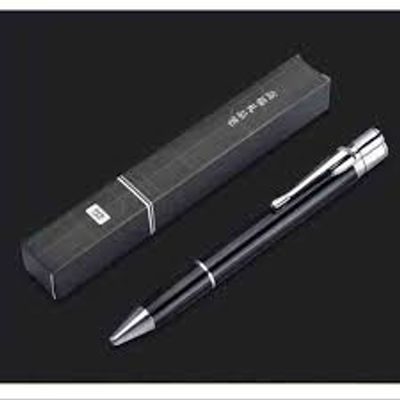 Ostin Creative Metal Lighter Pen Ball Pens Jet Torch Gas Lighter for Smooth Writing Pen Lighter Gas [Black)_img_2
