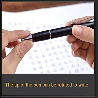 Ostin Creative Metal Lighter Pen Ball Pens Jet Torch Gas Lighter for Smooth Writing Pen Lighter Gas [Black)_img_3