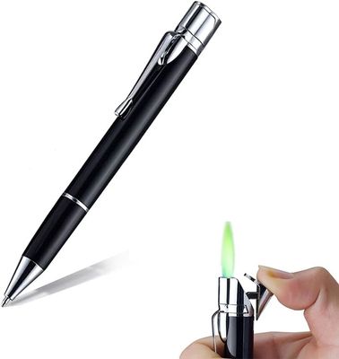 Ostin Creative Metal Lighter Pen Ball Pens Jet Torch Gas Lighter for Smooth Writing Pen Lighter Gas [Black)_img_4