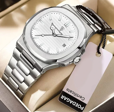 Poedagar 613 Luxury Stainless Steel Strap Watch_img_4
