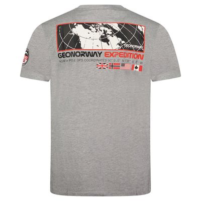 T-Shirt Men Short Sleeve with Light Grey Flag_img_1