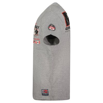T-Shirt Men Short Sleeve with Light Grey Flag_img_3