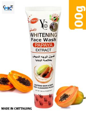 YC Whitening Face Wash Oily Skin Enriched with Papaya Clears 100 ml_img_0