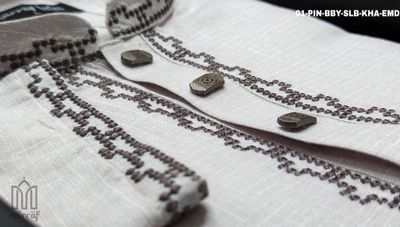 Ethereal Baby Pink Panjabi with Embroidered Slab Design_img_0