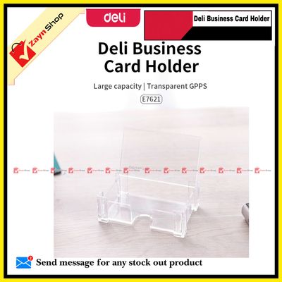 Deli Business visiting Card Holder /Card Box- Transparent 1 pcs_img_2