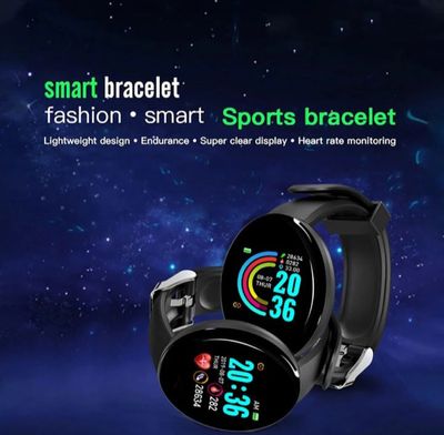 D18 Smart Watch Heart Rate Monitor Men's Women's Smartwatch Round Fitness Digital ..._img_1