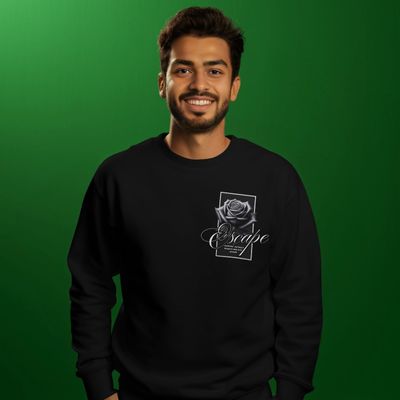 Escape Black Rose - Oversized Drop Shoulder Sweatshirt_img_0