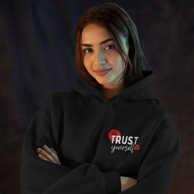 Trust Yourself Floral - Oversized Drop Shoulder Hoodie_img_0