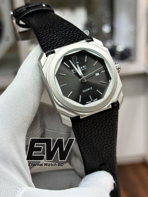 BVLGARI SWEEP BLACK DIAL BLACK BELT MATTE CASE_img_0