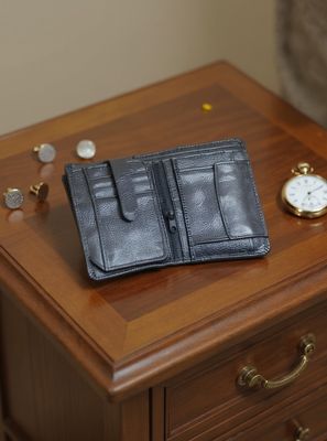 Black Premium 100% Genuine Cow Leather Wallet_img_6