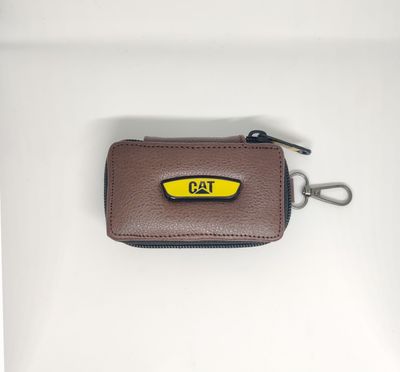 KroyShala 100% Leather Key Ring Wallet for Men – Zipper Keychain Pouch for Bikers, Car, Bike, Home, Office – Cat Style Design_img_2