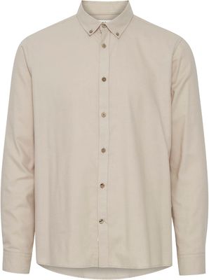 Men’s Classic Beige Button-Up Shirt – Long Sleeve, Casual Fit_img_4