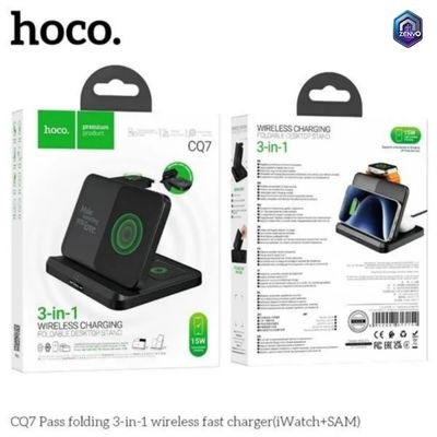 Hoco 3in1 Wireless Charging Foldable Desktop Stand_img_1