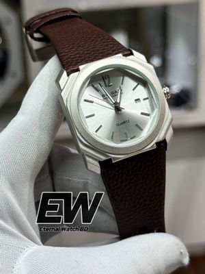 BVLGARI SWEEP WHITE DIAL BROWN BELT MATTE CASE_img_0