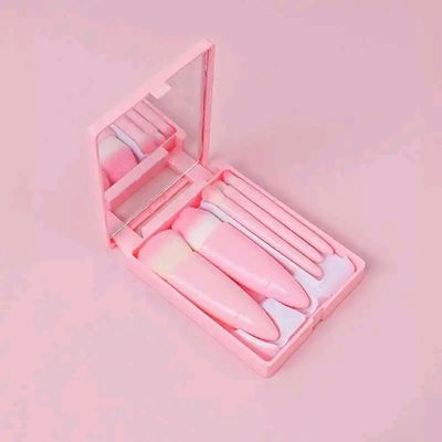 5pcs 𝐬𝐡𝐞𝐥𝐥 Makeup brush 𝐬𝐞𝐭 𝐰𝐢𝐭𝐡 𝐦𝐢𝐫𝐫𝐨𝐫_img_2