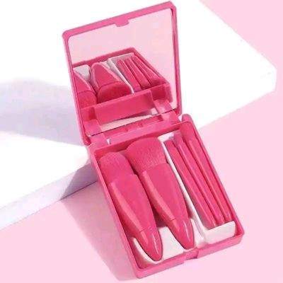 5pcs 𝐬𝐡𝐞𝐥𝐥 Makeup brush 𝐬𝐞𝐭 𝐰𝐢𝐭𝐡 𝐦𝐢𝐫𝐫𝐨𝐫_img_3
