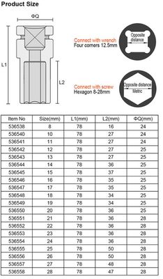 HARDEN 1/2" Drive Impact Deep Socket ( 8 | 10 | 11 | 12 | 13 | 14 | 15 | 16| 17 | 18 | 19| 20 | 21 | 22 | 23 | 24 | 25 | 26 | 27 | 28 mm ), Long Socket, 6PT; Model: 536538 to 536558_img_4