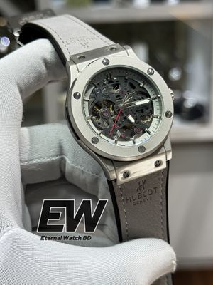 HUBLOT AUTOMOTIC GREY VELVET BELT PINK STONE_img_0